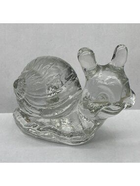 VTG Goebel Art Glass Happy Snail Anthropomorphic Paperweight Figurine Cottage